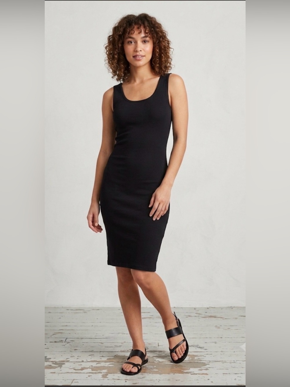 NUX Black Scoop Neck Tank Dress NWOT